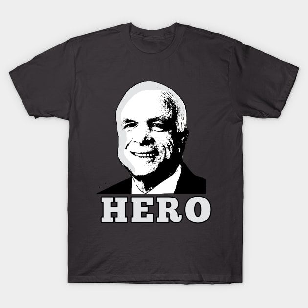 John McCain American Hero T-Shirt by Scarebaby